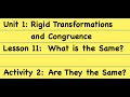 Image Transformations and Congruence Concepts