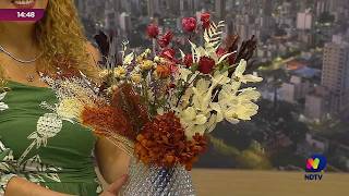 Arranjos com flores desidratadas são destaque no outono