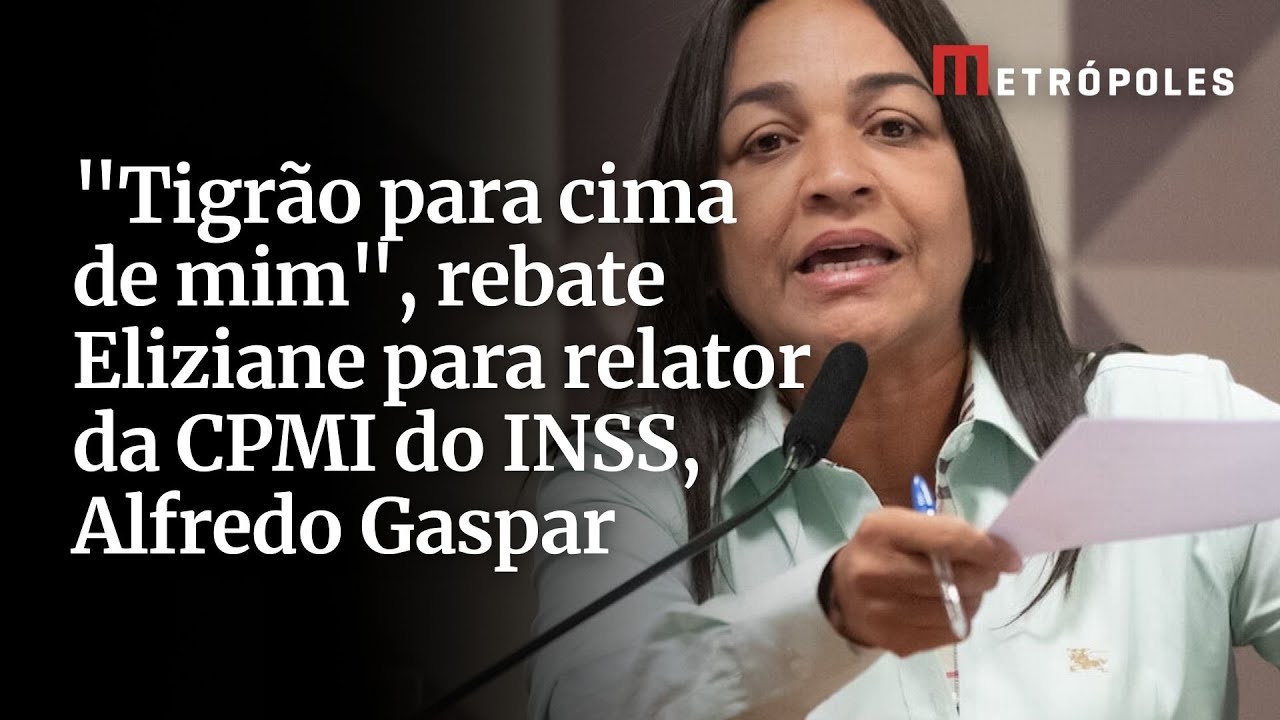 Tigrão para cima de mim rebate Eliziane para relator da CPMI do INSS Alfredo Gaspar