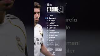 alineación del Real Madrid VS Atlético de Madrid #realmadridcf