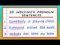 Indefinite Pronouns in Sentences