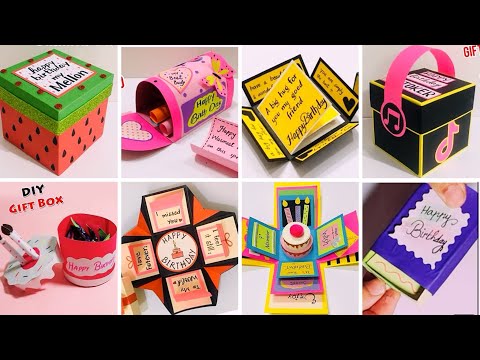 8 Easy & Cute Birthday Cards | Birthday Gift Box Card | Birthday Greeting Card | DIY Birthday Cards