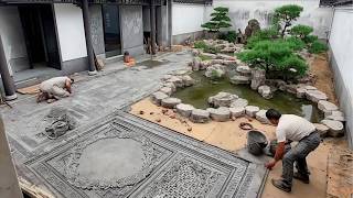 Villagers Turn OLD YARD Into Traditional CHINESE GARDEN | Start to Finish