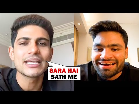 Shubman Gill Video Call Rinku Singh to talk about Sara Virat Kohli on Insta Live in IPL 2023