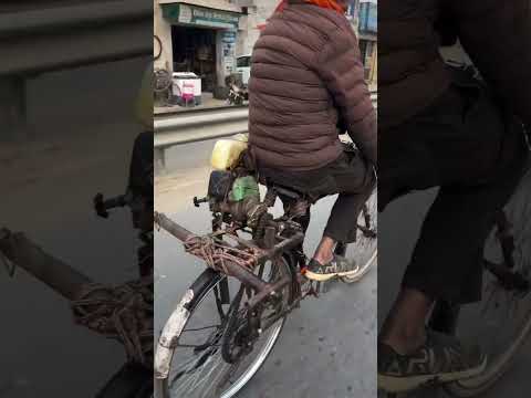 #funny he Prabhu he Hari Naam yah kya hua 🙏 bhai ne cycle ko bike banaa Diya 🤣🤣😂🤣