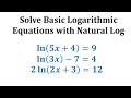 Solving Logarithmic Equations