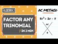 Factoring Trinomials with the AC Method