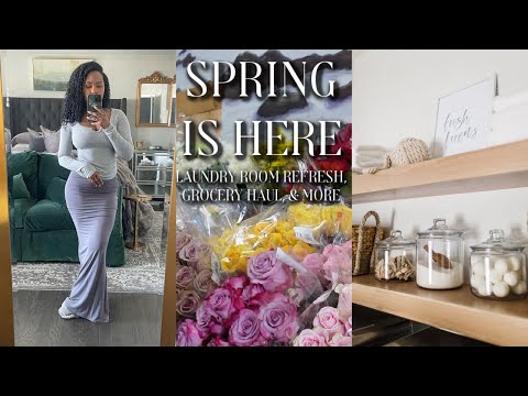 SPRING IS HERE! Laundry Room Refresh, Grocery Haul, & more