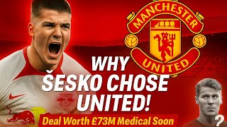 Šeško Chooses Manchester United! Deal Agreed in Principle!``Deal Worth £73M|Snubbed Newcastle