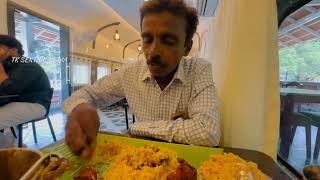 திருச்சி ரயில் கோச் Themed  ரெஸ்டாரன்ட் ஆம்பூர் பிரியாணி சூப்பர்#tksenthilmedia #food