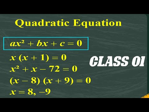 Quadratic Equation Class 01