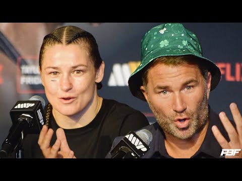“SELL OUT A 1000 SEAT ARENA” – KATIE TAYLOR (w EDDIE HEARN) RESPONDS TO RIVAL AFTER WIN OVER SERRANO