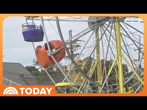 YouTube video thumbnail: Two Girls Injured After Being Thrown From Ferris Wheel Ride