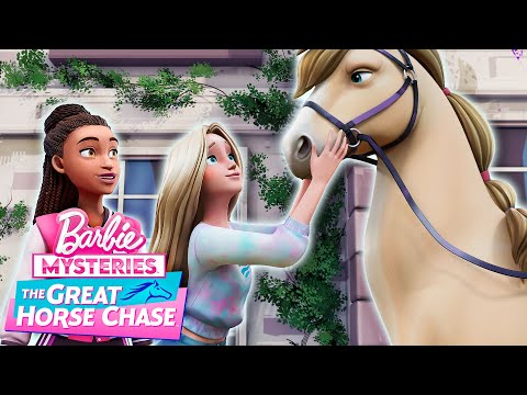 ¡Barbie y Barbie conocen a Pepper, una campeona de salto de caballos! | Detective Barbie