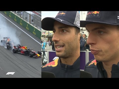 Ricciardo and Verstappen Explain Baku Crash | 2018 Azerbaijan Grand Prix