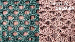2 PUNTOS DE CELOSÍA a crochet ¡Súper fáciles, te los enseño paso a paso!