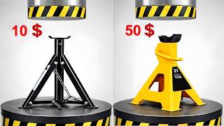 HYDRAULIC PRESS VS CAR JACK STAND