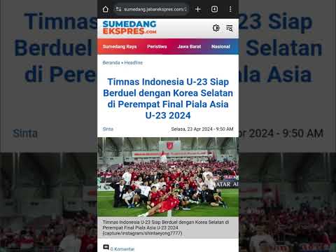 Timnas Indonesia U23 Siap lawa Korea Selatan di Piala Asia U-23 #viral #shortsviral