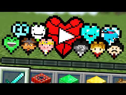 Minecraft but YouTubers are Hearts