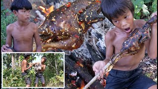 Primitive Technology - Eating delicious - Awesome cooking chicken in wild