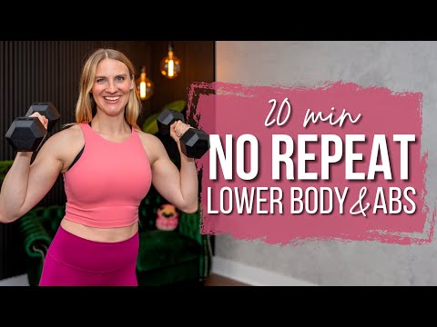20 min. NO REPEAT Lower Body & Abs Strength Training