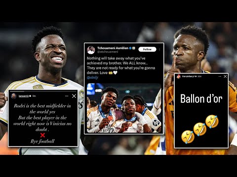 Football Players React to Vinicius Not Winning The Ballon d'Or