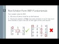 Row Echelon Form Concepts