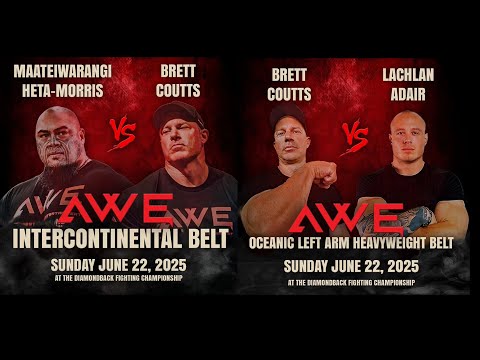2 belts on a line in Australia  (AWE Armwrestling)