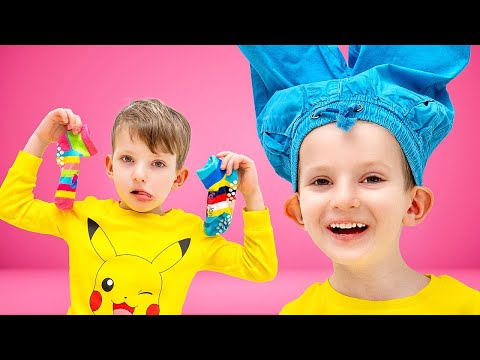 👚🩳 Cinco niños aprenden a elegir ropa con papá | Divertidas aventuras de Vania Mania y familia