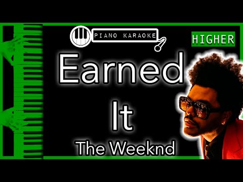 Earned It (HIGHER +3) - The Weeknd - Piano Karaoke Instrumental