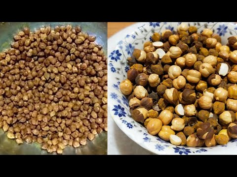 अपने घर पर ही आसानी से भुने काले चने । Roasted Black Chana Recipe