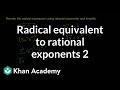 Understanding Rational Exponents and Simplification