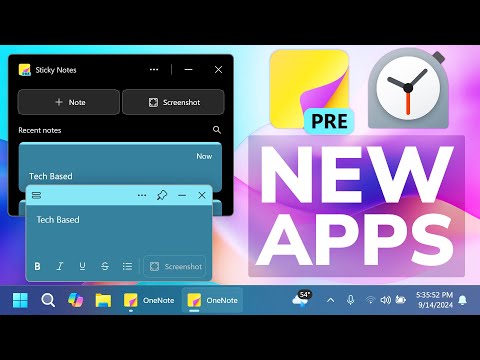 New Apps in Windows 11 – Sticky Notes with New UI and Clock with Widgets