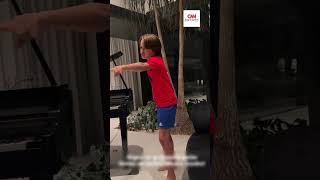 Aos 10 anos, filho de Diego Ribas canta sucesso de Michael Jackson e chama a atenção na web