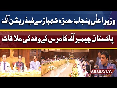 CM Punjab Hamza Shahbaz Meets Delegation Federation of Pakistan Chambers of Commerce