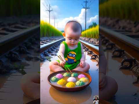 ❤️ Evolution of Baby: Train Attack on Baby for Food Eating #cat #cute #love #shorts BabyLos 95