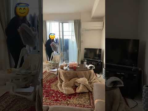 謎の動画#なにこれ?#洗濯物取り込んでる#なんかおもろい