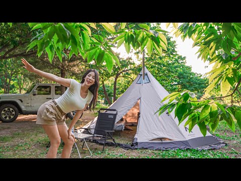 Camping in the Healing Forest🏕️ㅣCamp ASMRㅣNortent Lavvo6