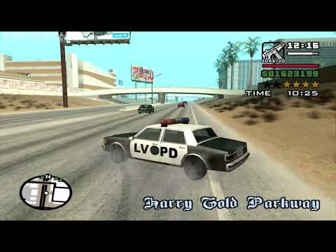 Cop Wheels with a 4 Star Wanted Level - Heist mission 4 - GTA San Andreas