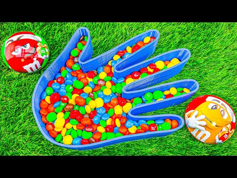 Oddly Satisfying Video | How to Made Hand Full of Glossy Candy & Rainbow Lollipop Soccer Balls ASMR