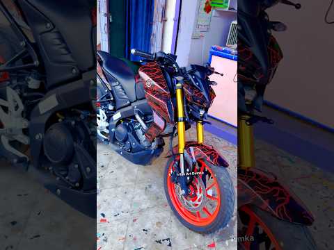 MT Bike Wrap 🔥 Red Lightning Look | Full Modification 2025 #shorts