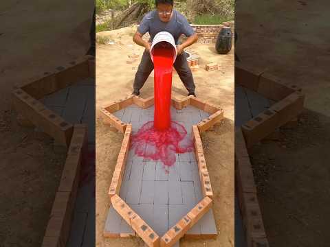 Construindo um Mini Lago! Papá, Você é Incrível 🐟🌊😍 #shorts
