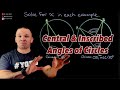 Exploring Algebraic Equations with Central and Inscribed Angles