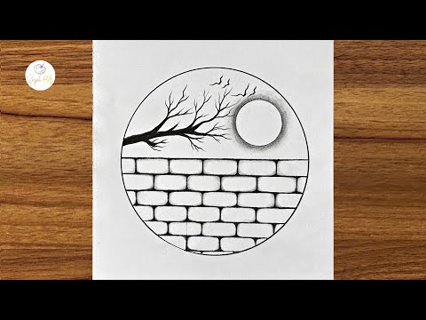 Easy circle drawing || Circle drawing for beginners || Pencil drawing in circle step by step