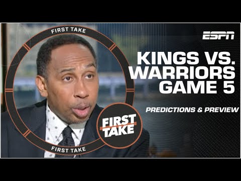 Stephen A. & Kendrick Perkins DISAGREE over Kings vs. Warriors predictions  | First Take video clip