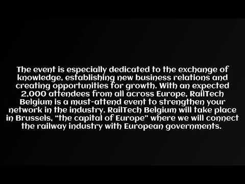 RailTech Belgium 2023 Save the date for our new event concept