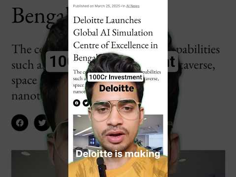 Deloitte 100Cr Investment in India for AI