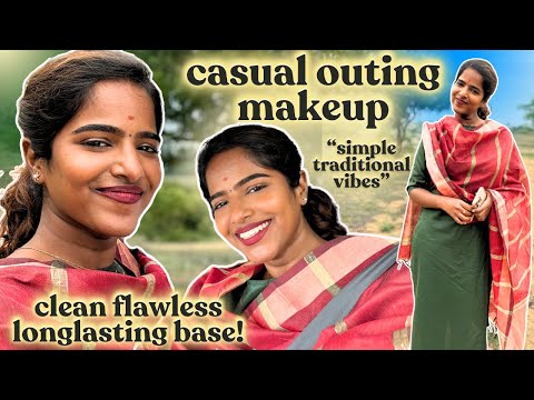 Simple Traditional Outing Makeup-GRWM😃Thursday Tamil Tutorial🌹😉