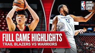 TRAIL BLAZERS vs WARRIORS | NBA SUMMER LEAGUE | FULL GAME HIGHLIGHTS | July 11, 2025