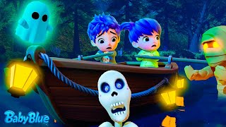 Spooky Monsters in the River | Halloween Kids Songs & Nursery Rhymes | Baby Blue